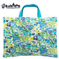 モンスターパーティ ブルー レッスンバッグ(キルティング)