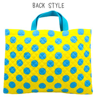 モンスターパーティ ブルー レッスンバッグ(キルティング)