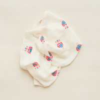 S&YB OWL GAUZE FACE TOWEL