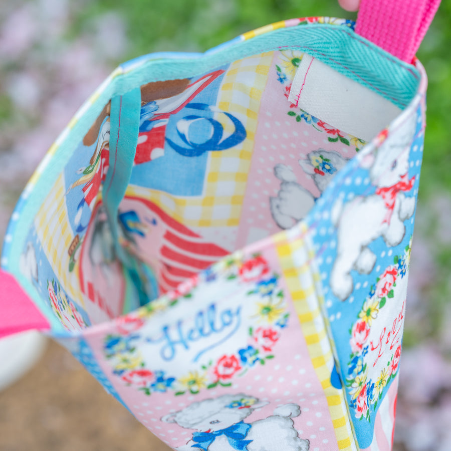 【ビニールコーティング仕様雨でも安心♡】BLANK bracket  SCHOOL GOODS  Lesson Bag  (Girl's)