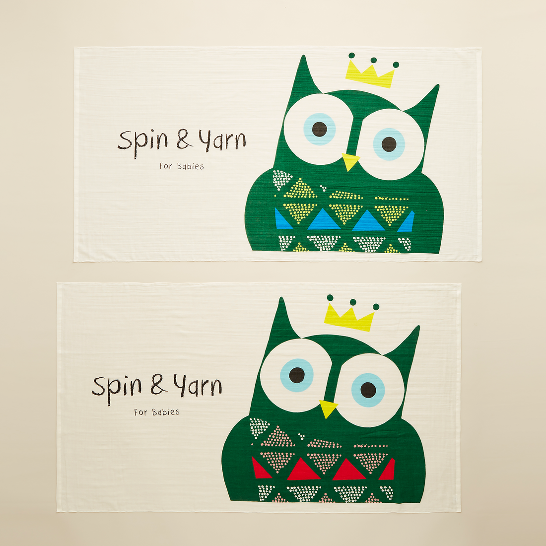 S&YB OWL GAUZE BATH TOWEL