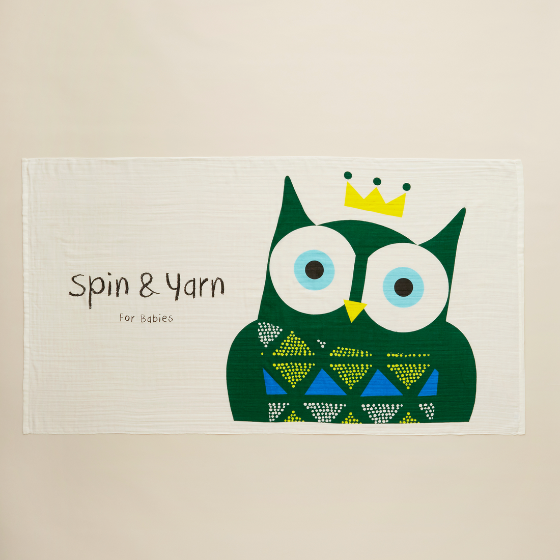 S&YB OWL GAUZE BATH TOWEL